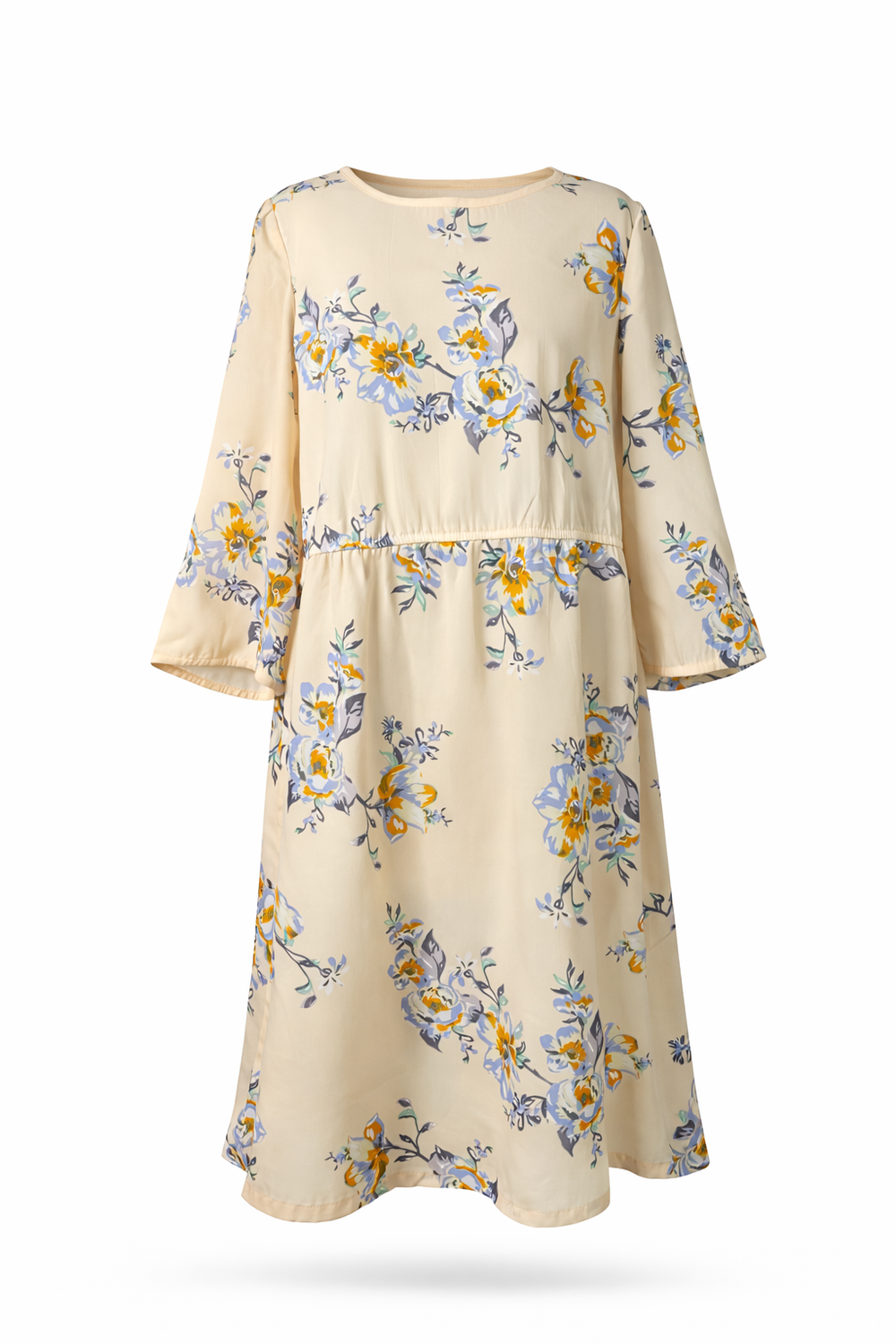 Pastel Blossom Midi Dress
