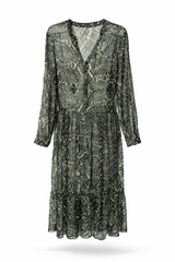 Sheer Snake Long Dress