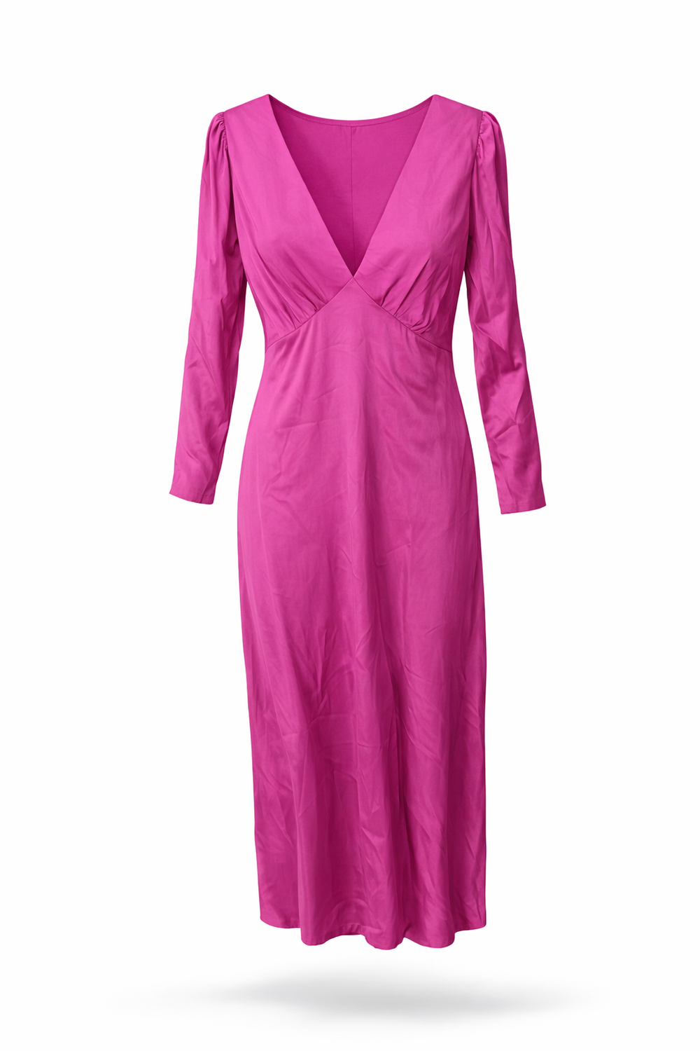 Hot Pink Body-Flow Dress