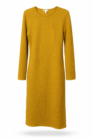 Wrinkle Mustard Dress