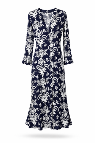 Navy Floral Dress