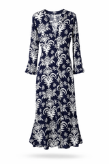 Navy Floral Dress