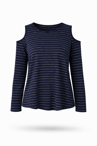 Striped Off-Shoulder Cottontop