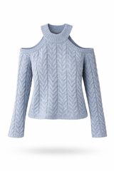 Off-Shoulder Halter Sweater