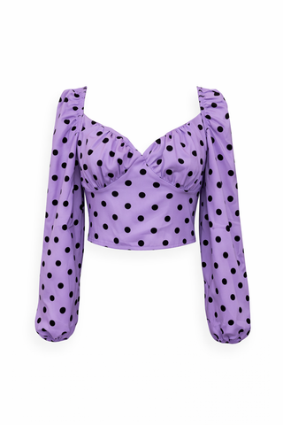 Polka dot Heart Croptop