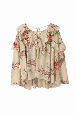 Floral Beige Blouse