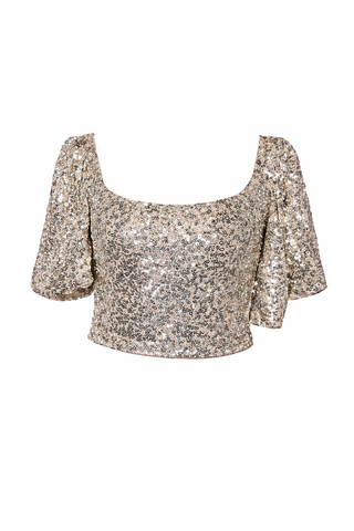 Silver Sequin Blouse