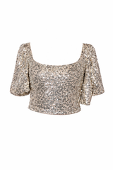 Silver Sequin Blouse