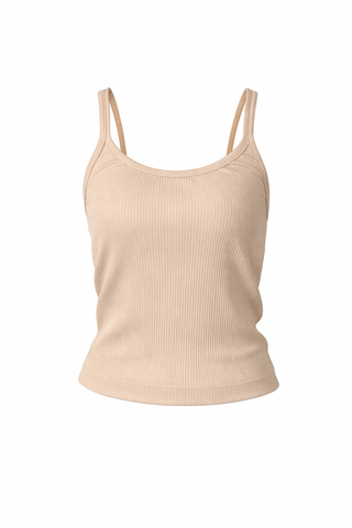 Ribbed Crossover Back Tank Top