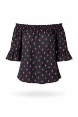 Flowy Off-Shoulder Boho Blouse