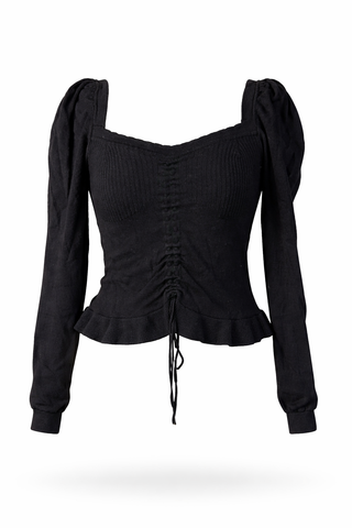 Runched Corset Knit Top