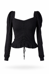 Runched Corset Knit Top