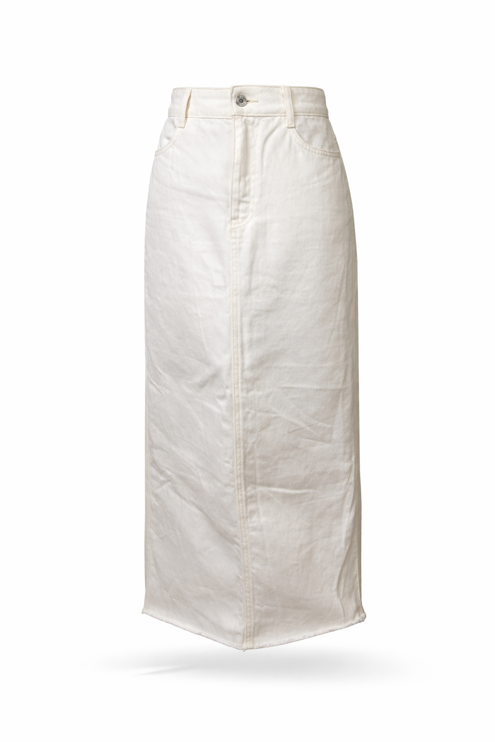 Back Slit Maxi Jeans Skirt