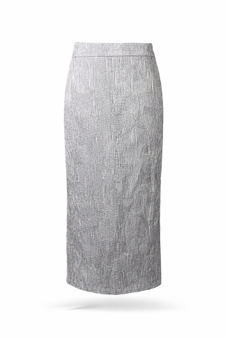 Textured Straight Skirt