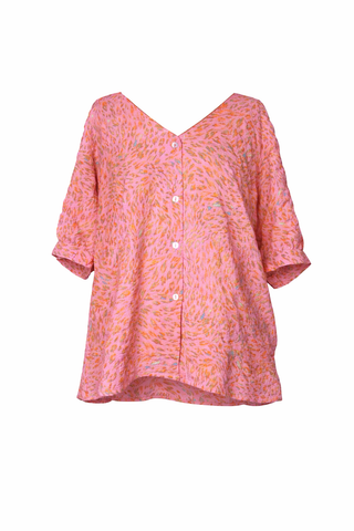 Pinky Buttoned Blouse