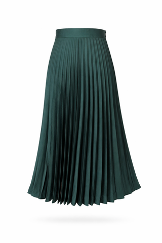 Petroleum Pleated Skirt