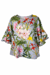 Stripey Floral Blouse