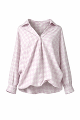 Lavender Tweed Button-Up