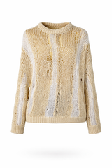 Sand-Wave Knit Slouchy Sweater