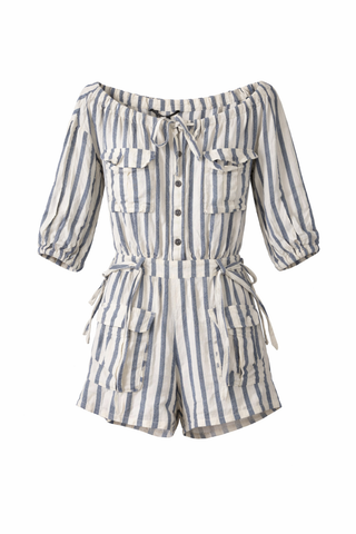 Striped Off shoulder Jumper