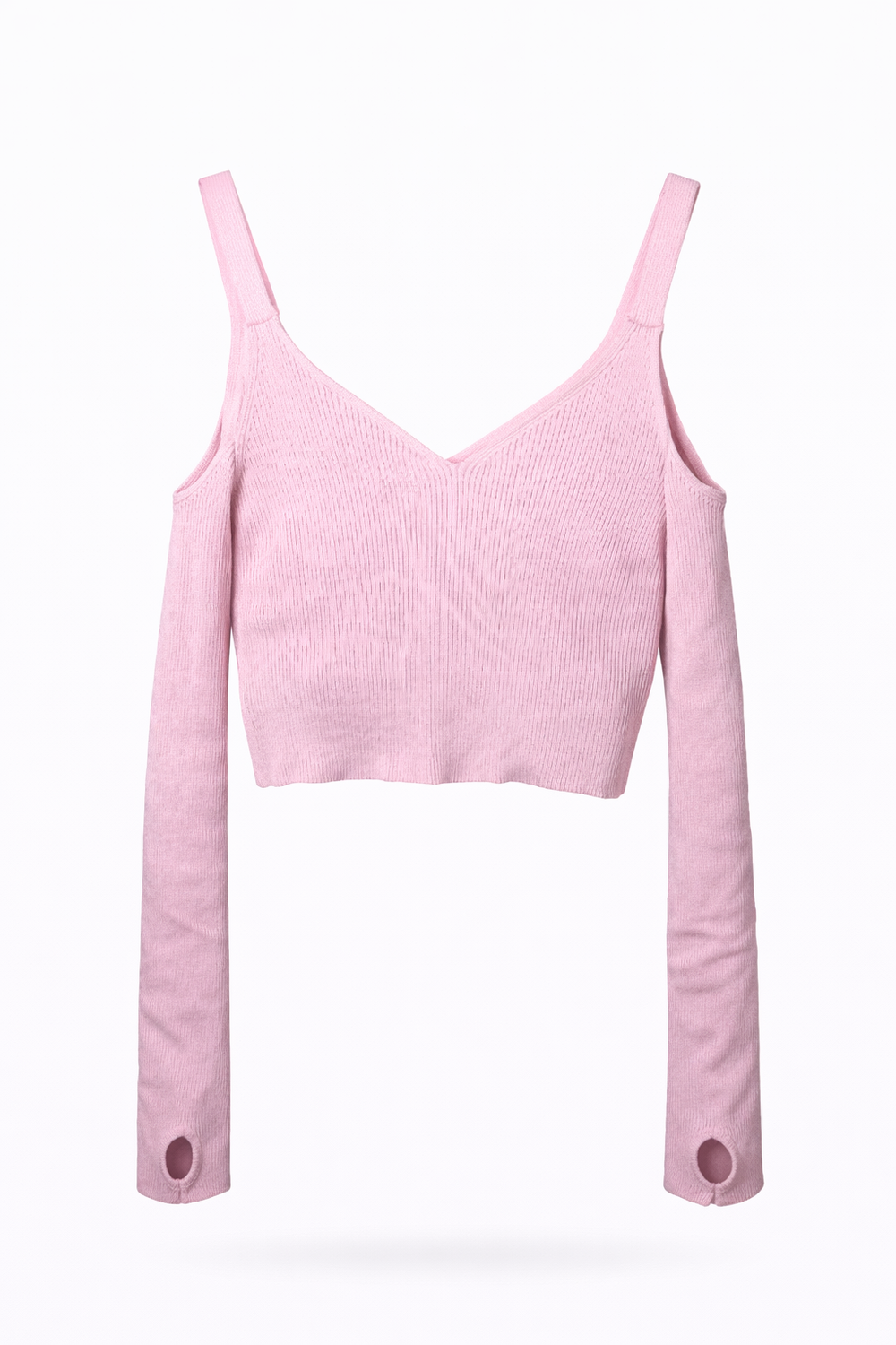 Rose Off-Shoulder Knit Croptop