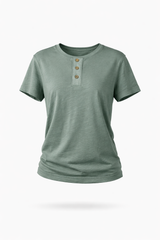 Sage Button-Up Tee