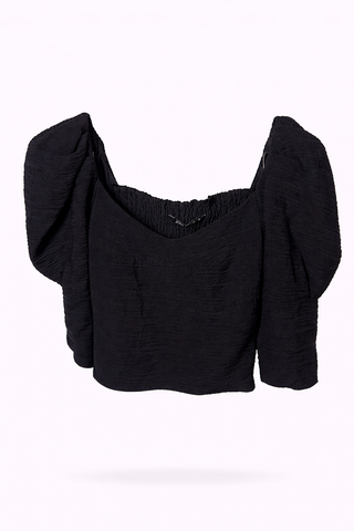 Textured Puff Sleeve Blousetop