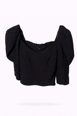 Textured Puff Sleeve Blousetop