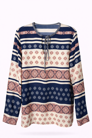 Patchwork Chiffon Blouse