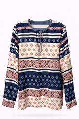 Patchwork Chiffon Blouse
