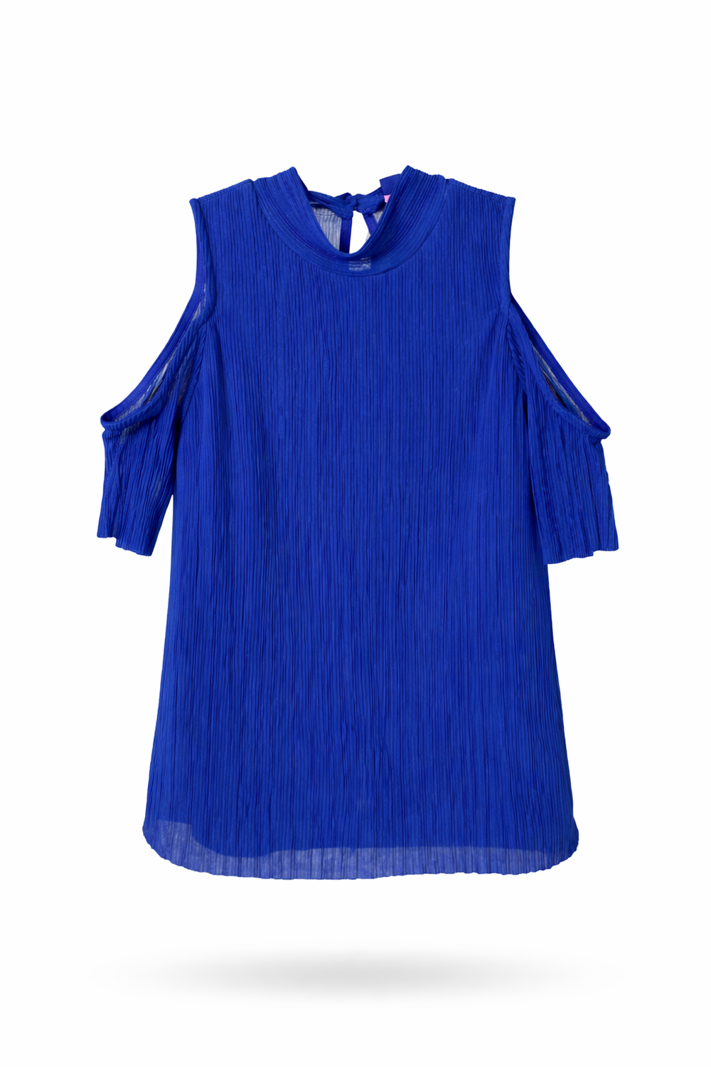 Royal Blue Cold-Shoulder Blouse