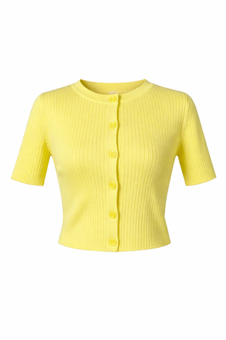 Neon Ribbed T-Shirt/Button-Up