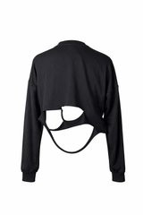 Cutout Chaos Crop Sweater
