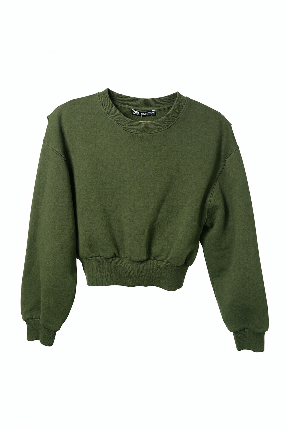 Cropped Olive Sweatshirt