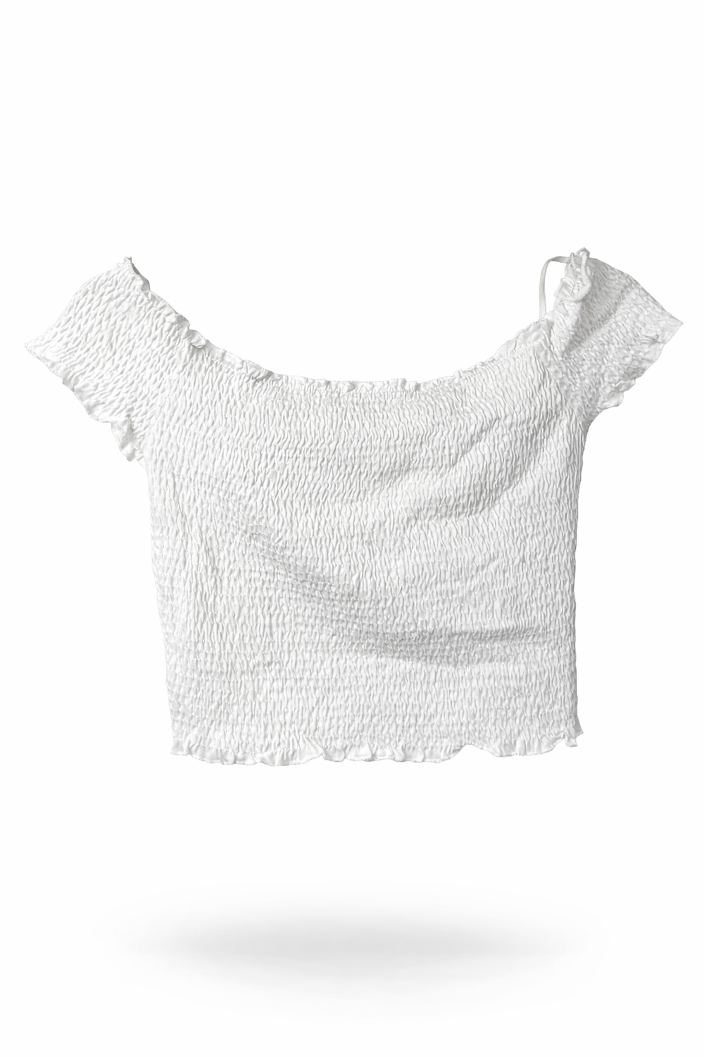 White Smocked Croptop