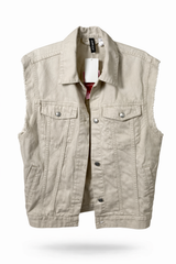 Beige Denim Vest