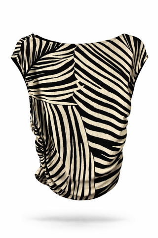Zebra Scrunched Tee Top
