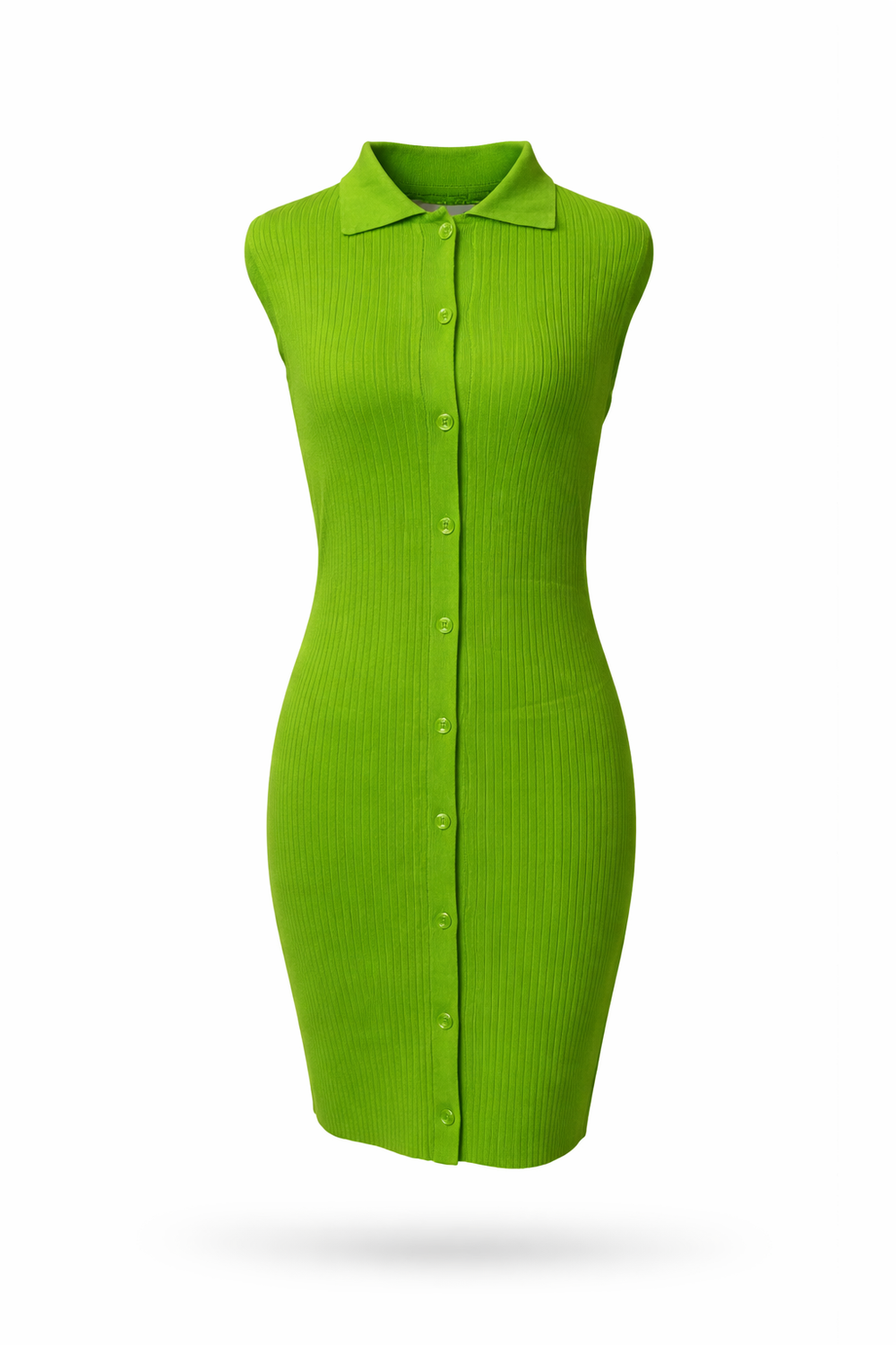 Polo knit straight dress