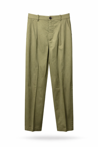 Olive Back-Elastic Pants