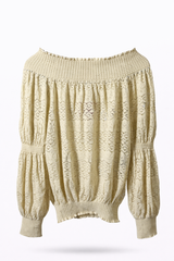 Knitted Off-Shoulder Blouse Top