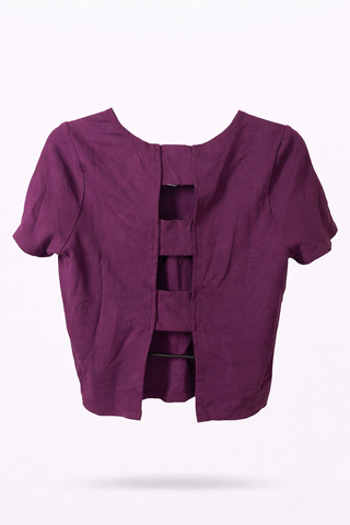 Plum Back Detail Croptop