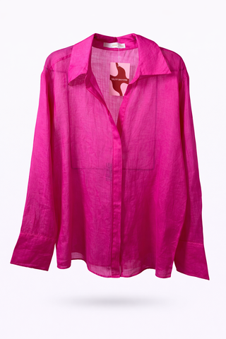 Hot Pink Button-Up Shirt