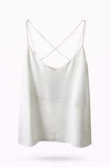 Silky White Strappy Cami