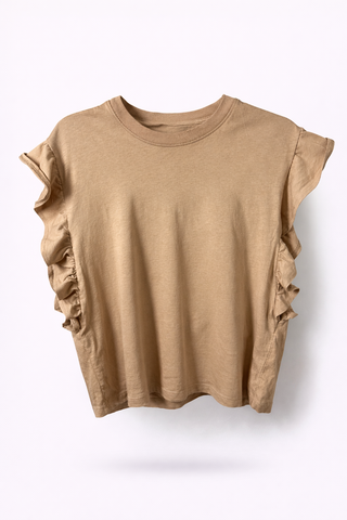 Ruffley Sleeve Tee