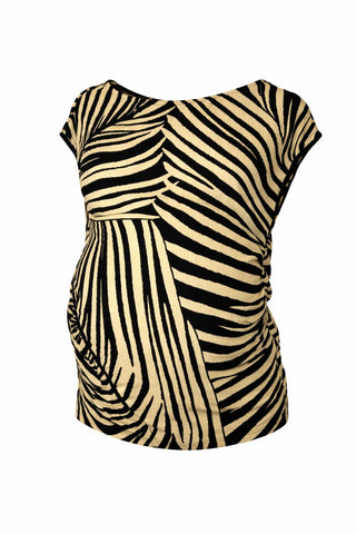 Zebra Scrunched Tee Top