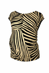 Zebra Scrunched Tee Top