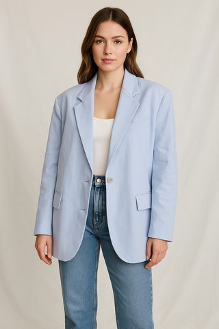Linen-Blend Blazer