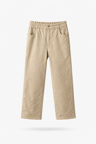 Elastic Waist Mom Pants
