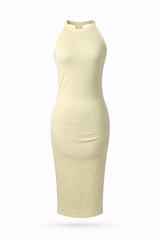 Creamy Halter Dress