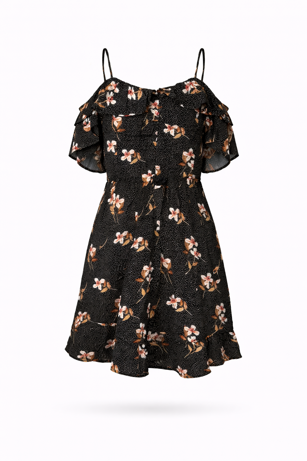 Floral Polka-Dot Dress